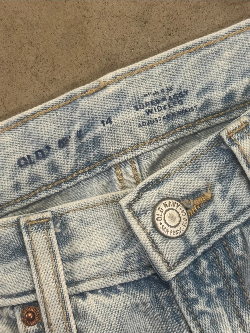 Light Wash Wide Leg Distressed Kid's Jeans